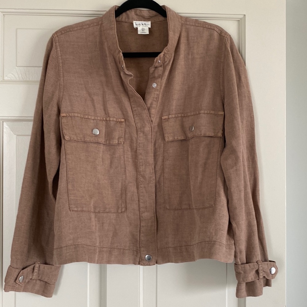 Nicole Miller New York linen blend jacket size L, NWOT